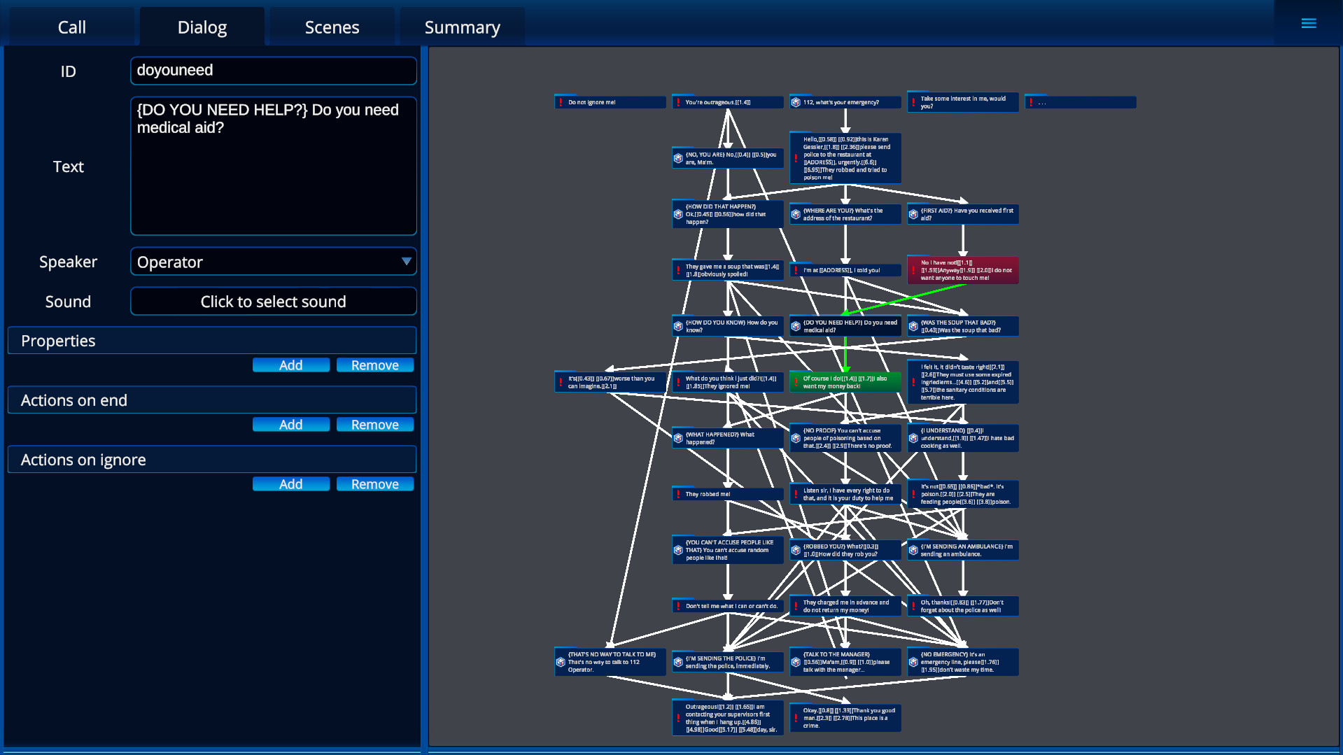 screenshot of 112 Operator - Call Editor 3