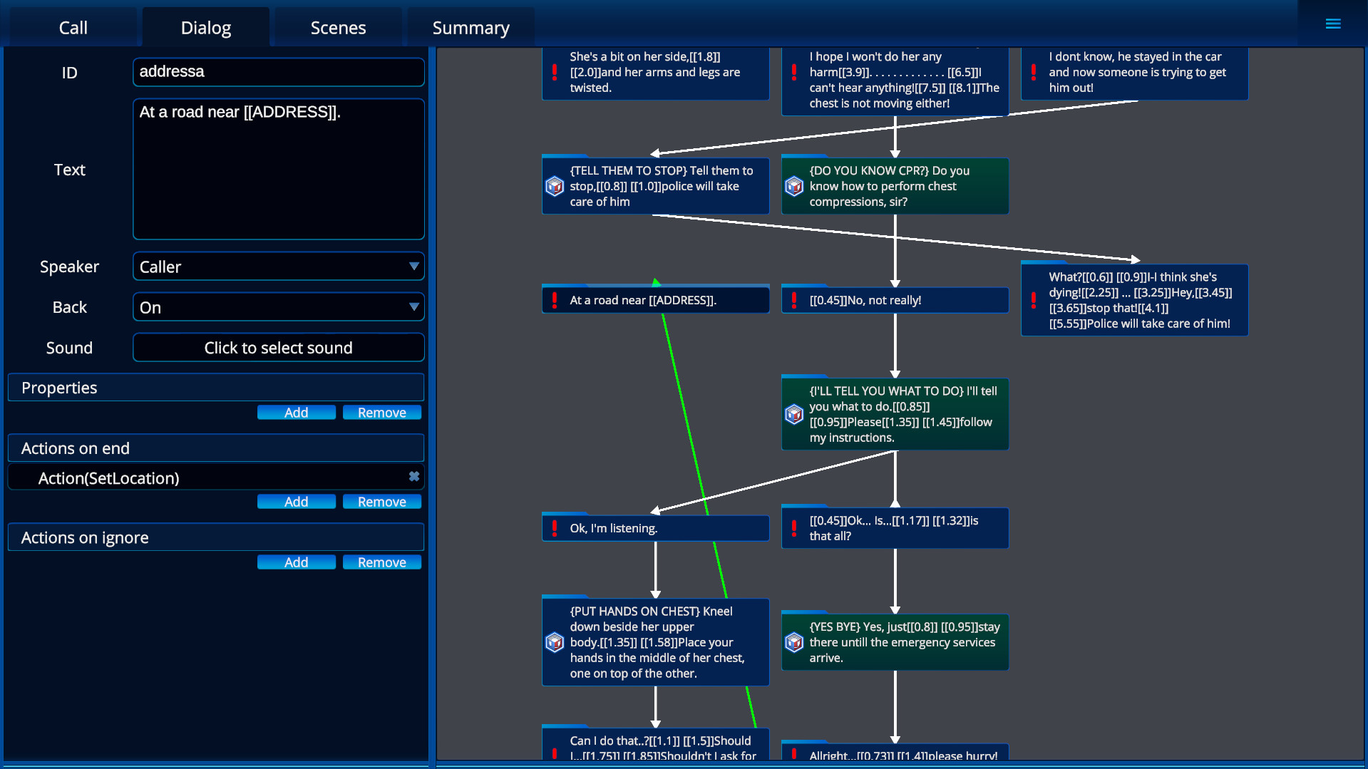 screenshot of 112 Operator - Call Editor 1