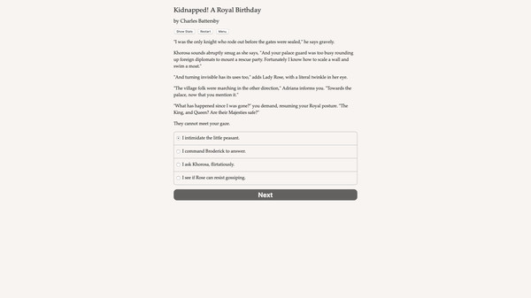 Screenshot z Kidnapped! A Royal Birthday