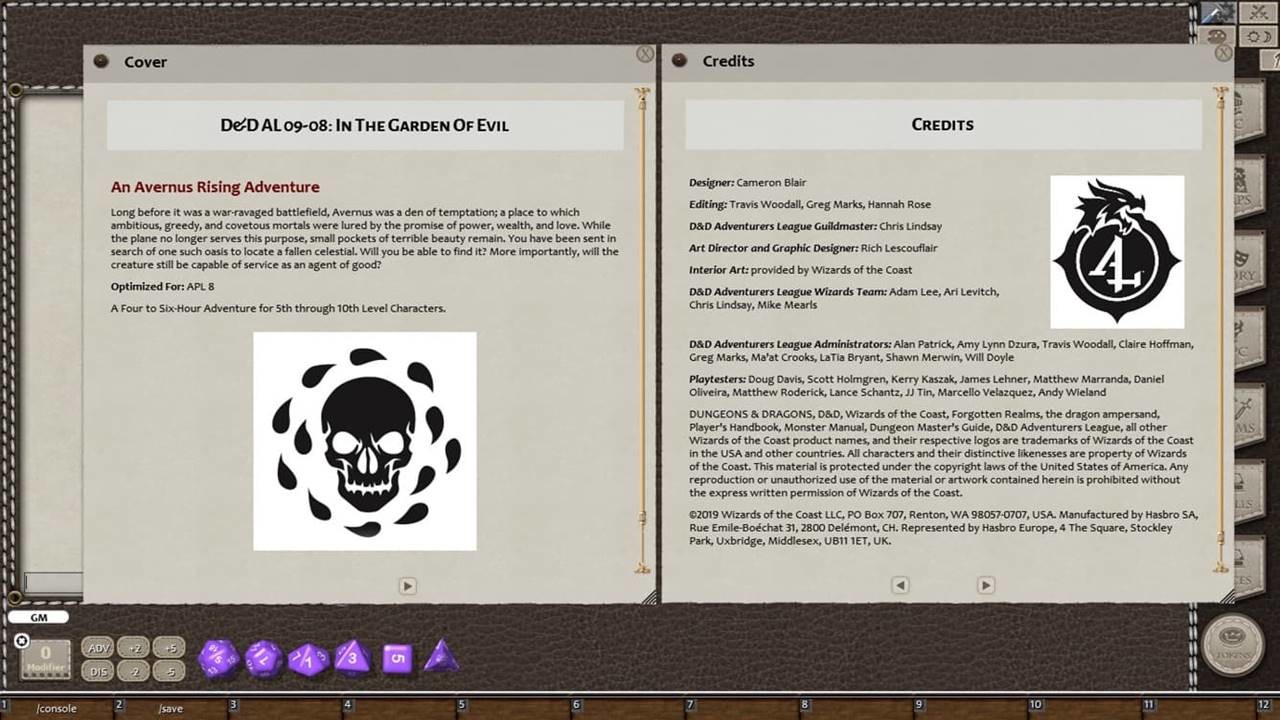 Fantasy Grounds - D&D Adventurers League 09-08 In the Garden of Evil Featured Screenshot #1