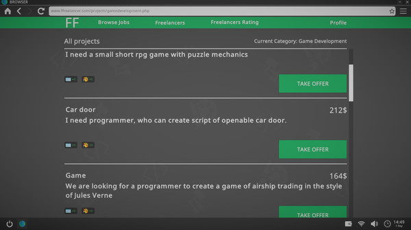 Freelancer Life Simulator.