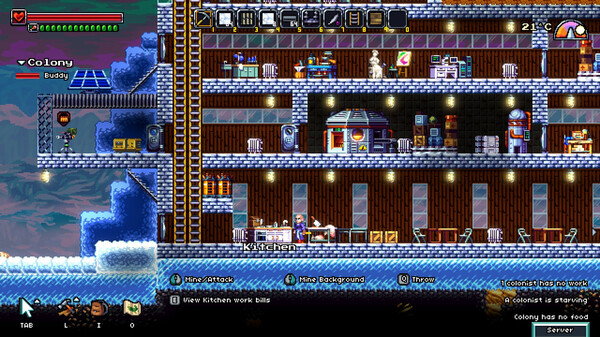 Screenshot of Farworld Pioneers gameplay showing in-action mechanics