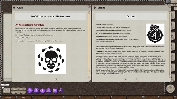 Fantasy Grounds - D&D Adventurers League 09-16 Honors Unforseen