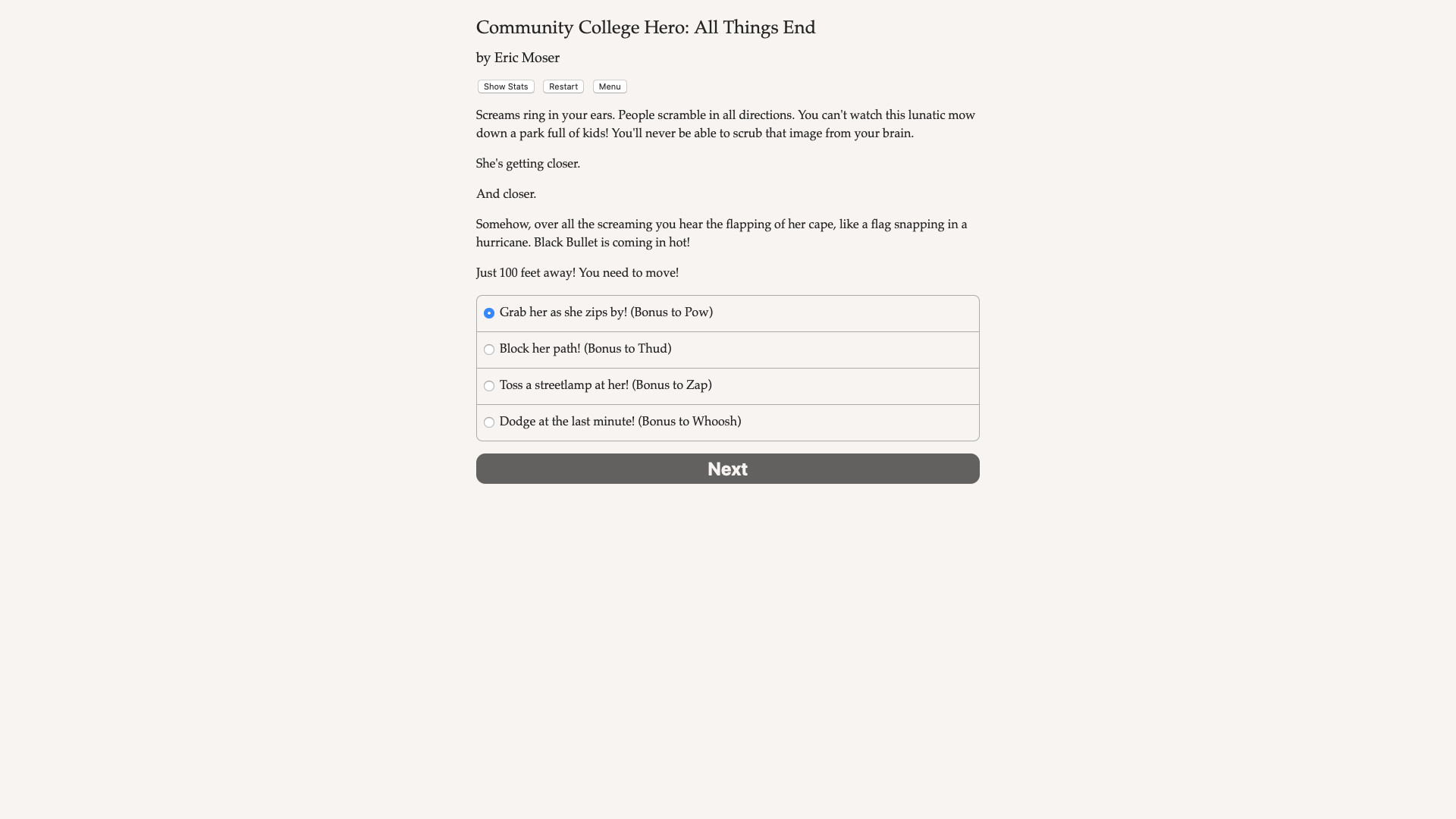 Community College Hero: All Things End screenshot #1