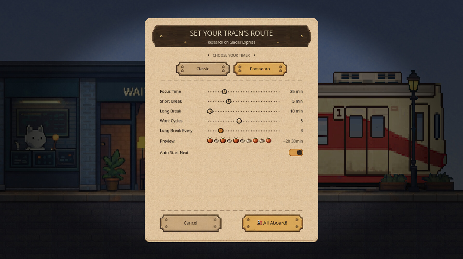 Focus Train: Lofi Journey screenshot 2
