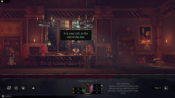 Screenshot z Yes, Your Grace: Snowfall