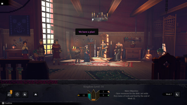 Screenshot z Yes, Your Grace: Snowfall