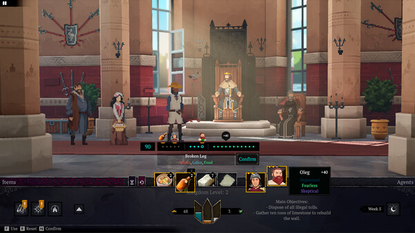 Screenshot z Yes, Your Grace: Snowfall