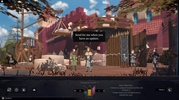 Screenshot z Yes, Your Grace: Snowfall