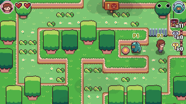 Screenshot of Mina & Michi gameplay showing in-action mechanics