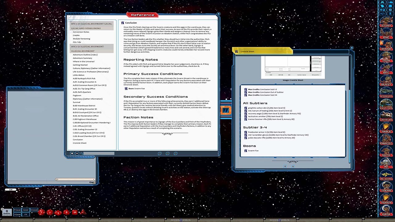 Fantasy Grounds - Starfinder RPG - Starfinder Society Scenario #2-21: Illegal Shipmentのスクリーンショット 1
