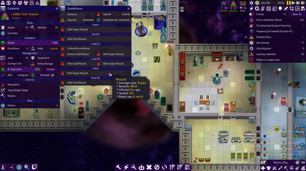 Screenshot z Stardeus