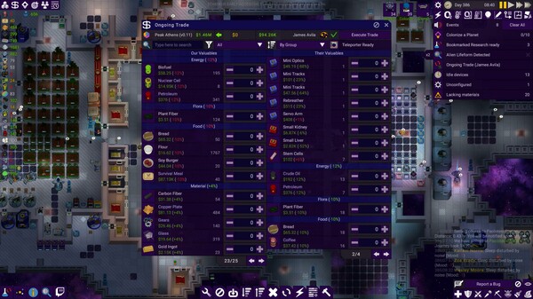 Screenshot z Stardeus