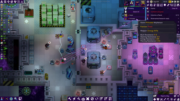 Screenshot z Stardeus