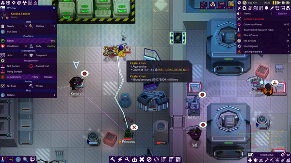 Screenshot z Stardeus