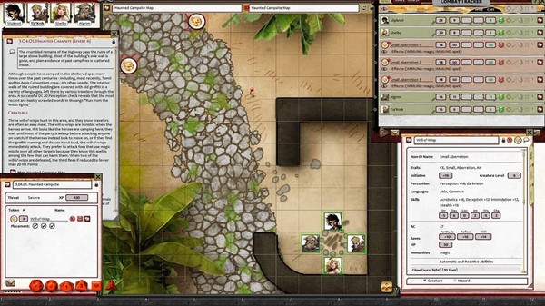 Screenshot z Fantasy Grounds - Pathfinder RPG 2 - Pathfinder Adventure: The Slithering