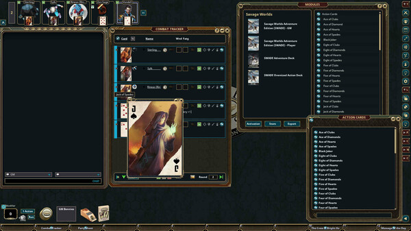 Fantasy Grounds - Savage Worlds Over-Sized Action Deck