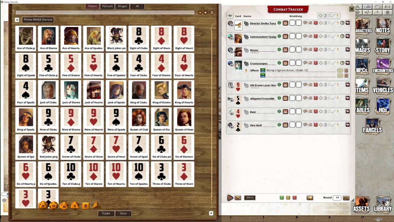 Fantasy Grounds - Savage Worlds Over-Sized Action Deck Featured Screenshot #1
