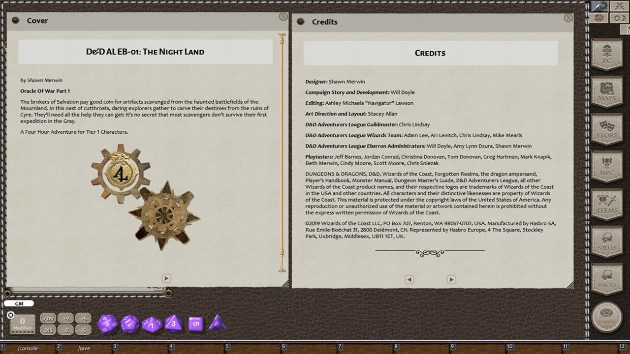 Fantasy Grounds - D&D Adventurers League EB-01 The Night Land screenshot 4