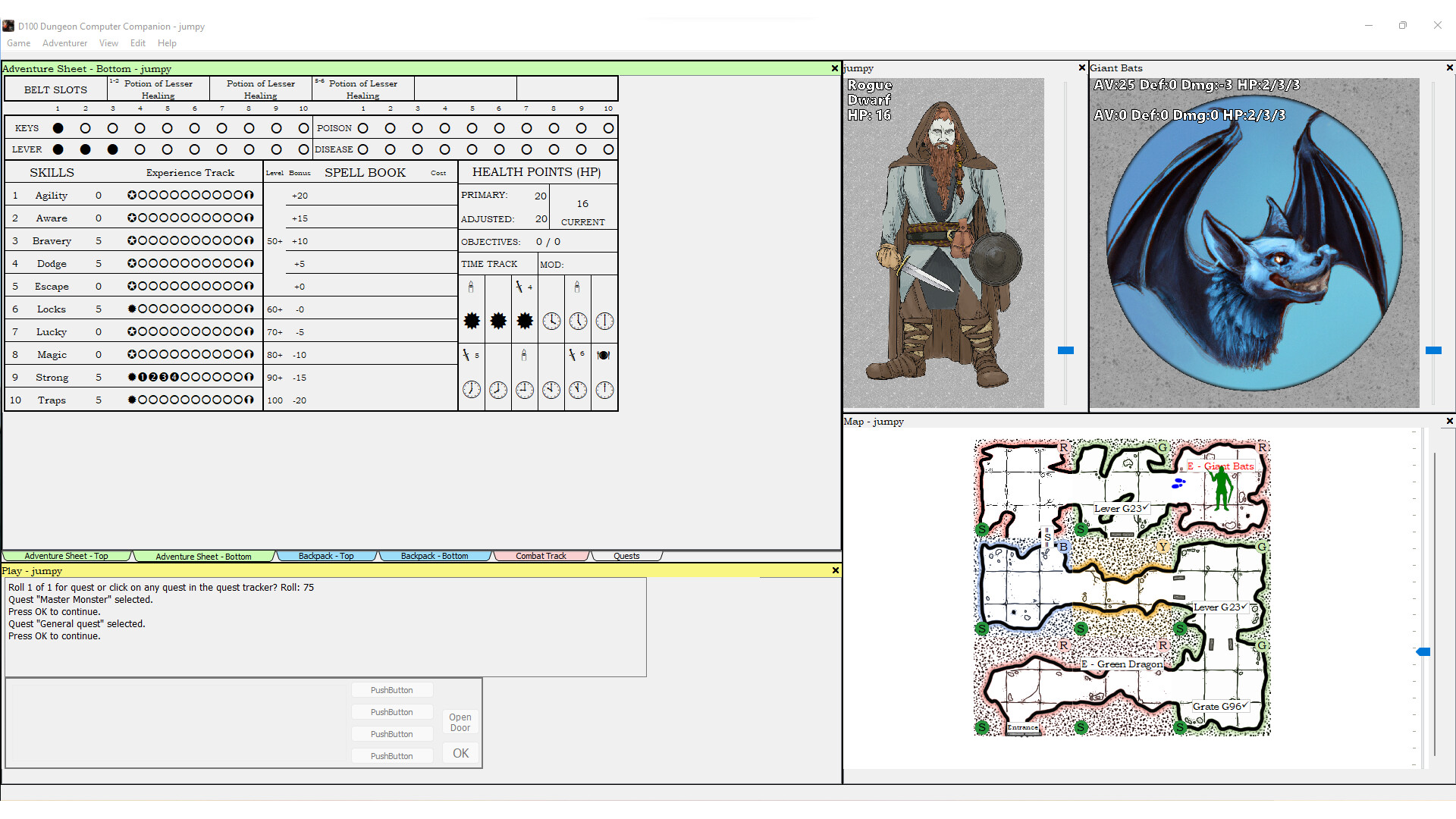 D100 Dungeon Computer Companion screenshot #3