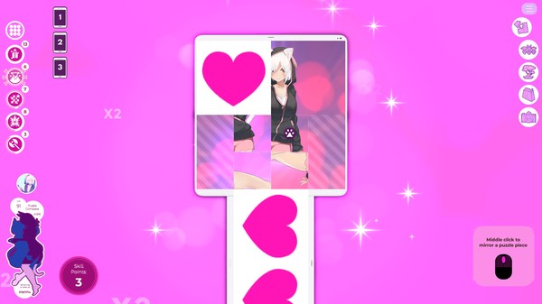 Screenshot z Mosaique Neko Waifus 3