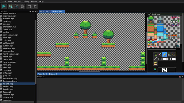 Screenshot z Bitty Engine Screenshot z Bitty Engine