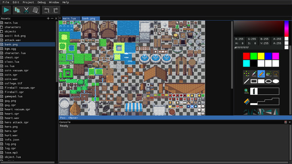 Screenshot z Bitty Engine Screenshot z Bitty Engine