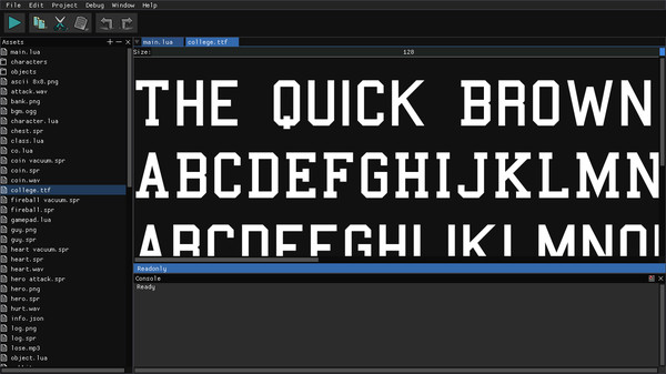 Screenshot z Bitty Engine Screenshot z Bitty Engine