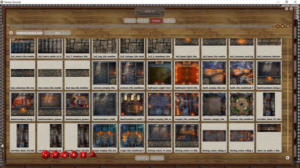 Fantasy Grounds - Black Scrolls Medieval Fantasy Castle (Map Tile Pack)