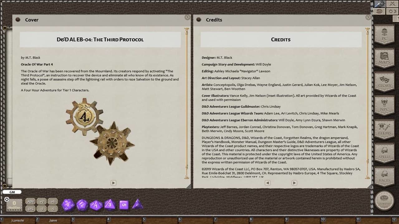 Fantasy Grounds - D&D Adventurers League EB-04 The Third Protocol Featured Screenshot #1