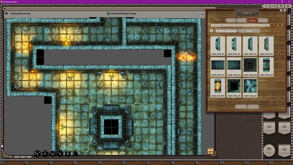 Fantasy Grounds - Black Scrolls Dark Crypts (Map Tile Pack)