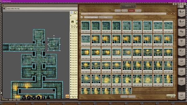 Fantasy Grounds - Black Scrolls Dark Crypts (Map Tile Pack)