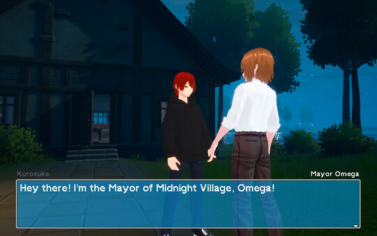 Screenshot of A Midnight Village Story gameplay showing in-action mechanics