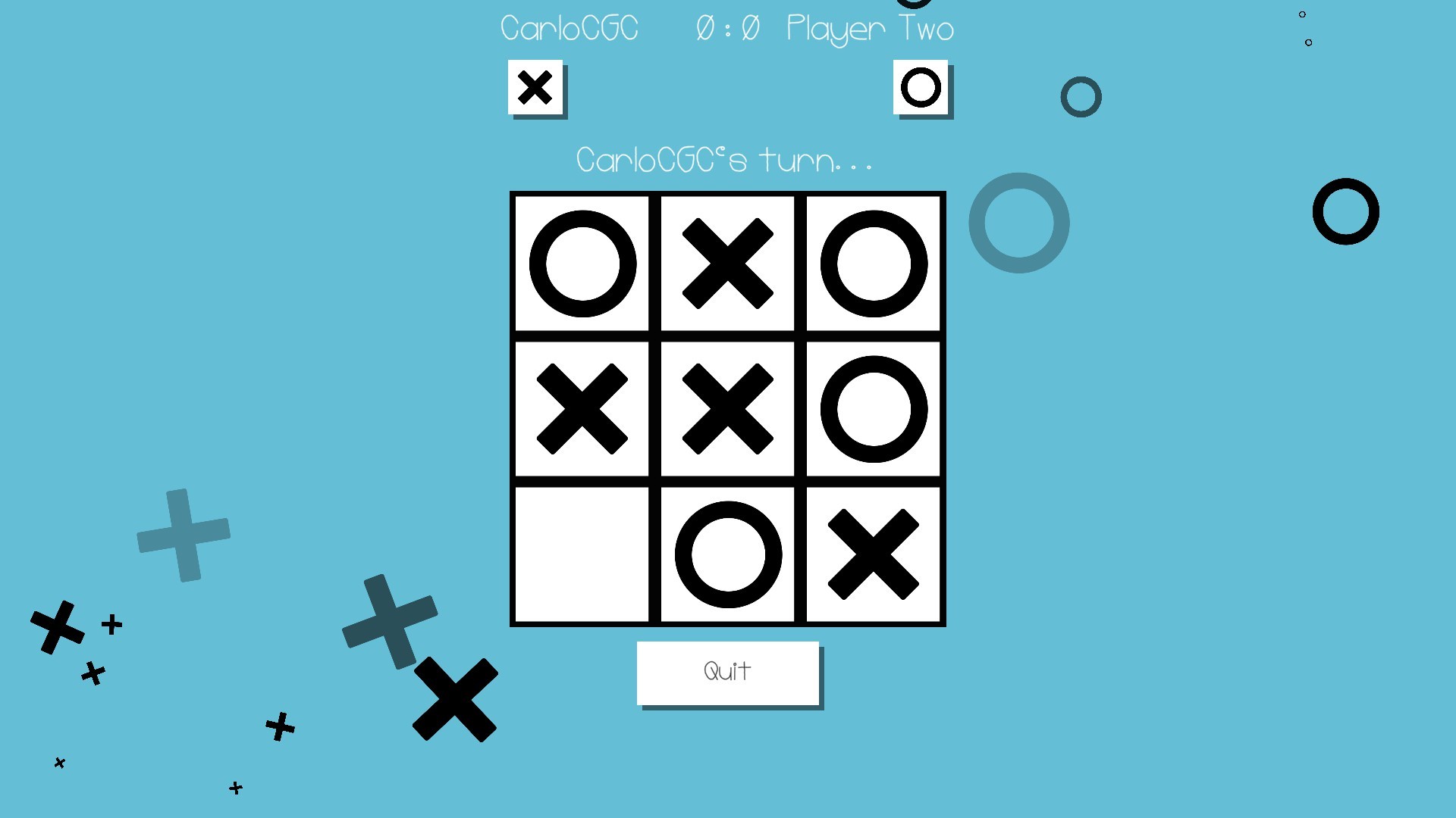 #6. All For Nought - Tic Tac Toe (Steam) By: CarloCGC