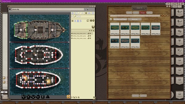 Fantasy Grounds - Black Scrolls Pirate and Ghost Ship (Map Tile Pack)