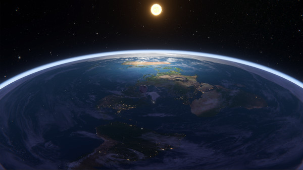 Screenshot z Flat Earth Simulator