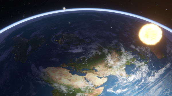 Screenshot z Flat Earth Simulator