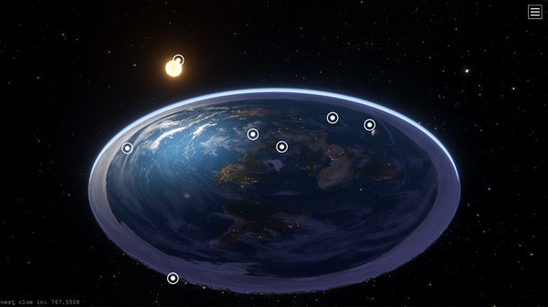 Screenshot z Flat Earth Simulator