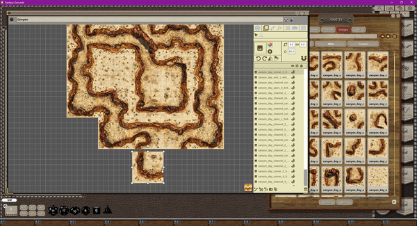 Fantasy Grounds - Black Scrolls Desert Canyons (Map Tile Pack)