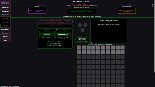 Antimatter Dimensions screenshot