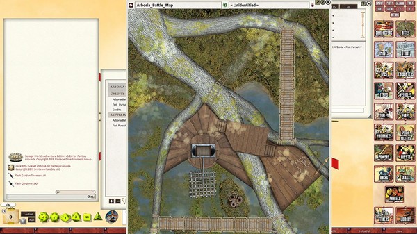 Fantasy Grounds - Flash Gordon Combat Map 1: Arboria + Fast Pursuit Rocket