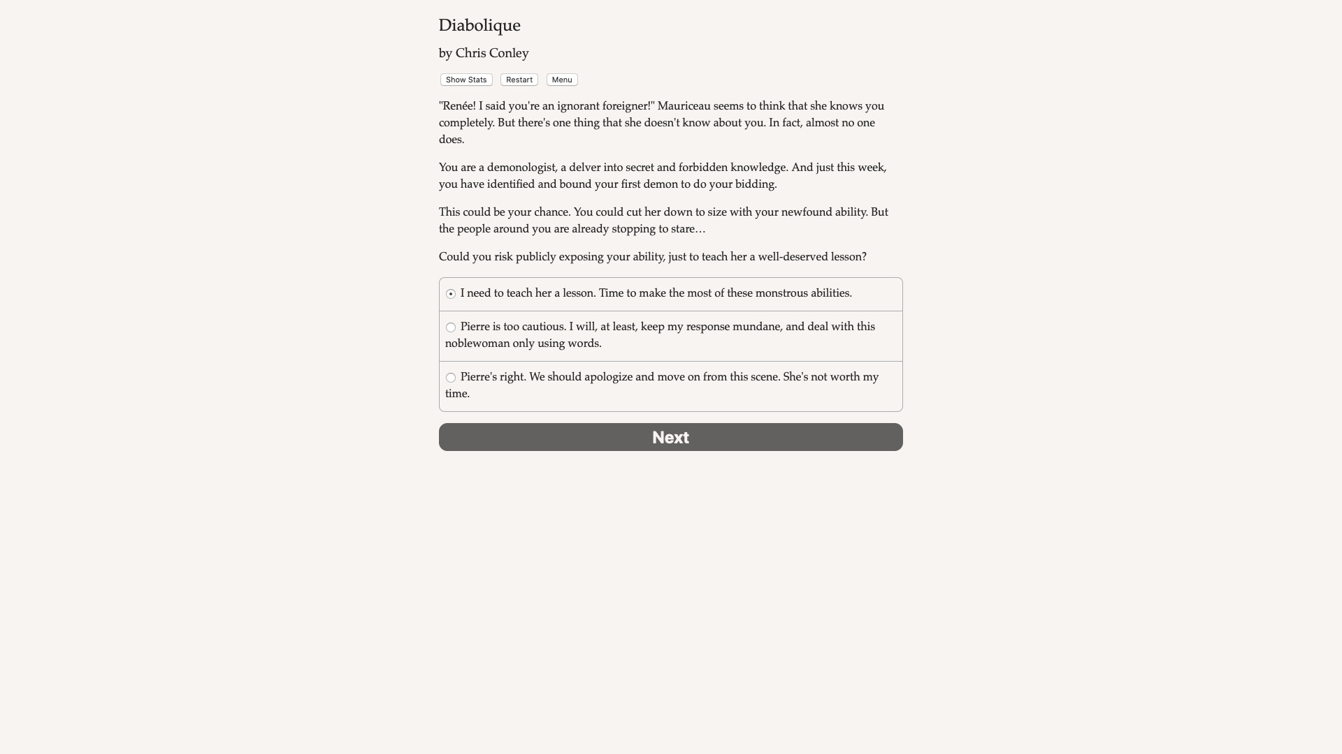 Revolution Diabolique Demo Featured Screenshot #1