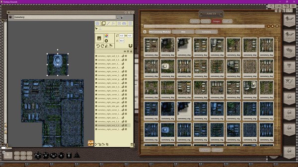 Fantasy Grounds - Black Scrolls Cemetery (Map Tile Pack)
