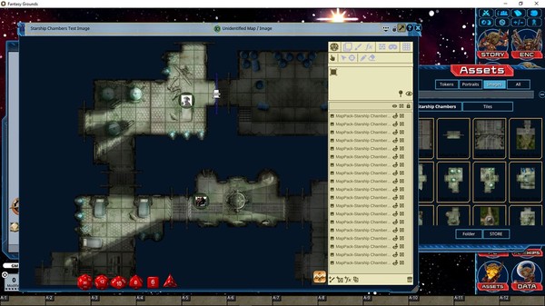 Fantasy Grounds - Pathfinder Map Pack: Starship Chambers