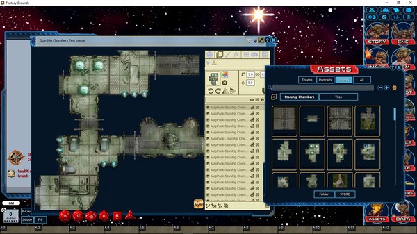 Fantasy Grounds - Pathfinder Map Pack: Starship Chambers