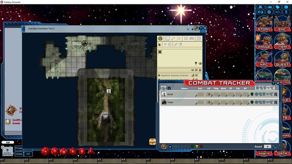 Fantasy Grounds - Pathfinder Map Pack: Starship Chambers