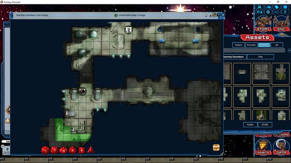 Fantasy Grounds - Pathfinder Map Pack: Starship Chambers