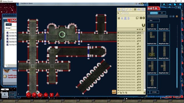Fantasy Grounds - Pathfinder Map Pack: Starship Corridors