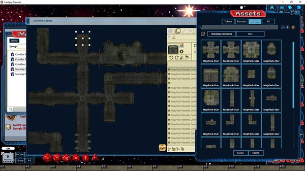 Fantasy Grounds - Pathfinder Map Pack: Starship Corridors