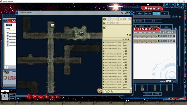 Fantasy Grounds - Pathfinder Map Pack: Starship Corridors